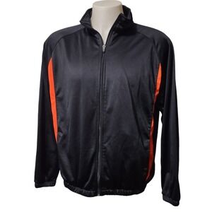 Augusta Sportswear Jacket L Mens Large Adult Golf Full Zip Lined Black Pockets